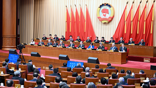 全国政协十四届常委会第一次会议闭幕 王沪宁主持并讲话