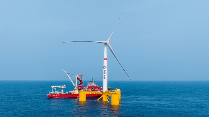 我国首座深远海浮式风电平台海油观澜号完成海上安装投产在即