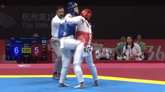 周泽琪夺得杭州亚运会跆拳道女子67公斤以上级金牌