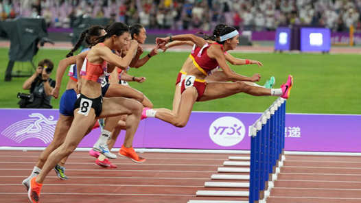 杭州亚运会｜田径——女子100米栏决赛赛况