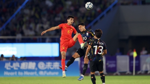 中国亚运男足不敌韩国队 无缘四强