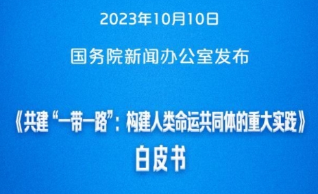 权威快报丨《共建“一带一路”：构建人类命运共同体的重大实践》白皮书发布