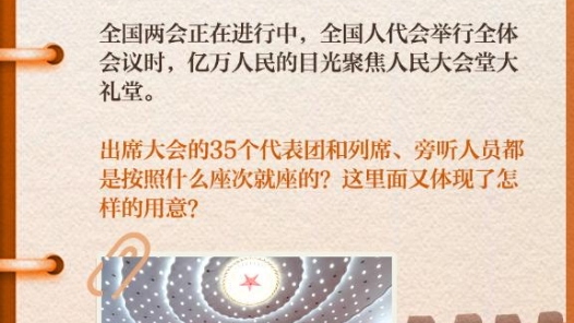 解码两会(四)｜各代表团和列席、旁听人员座次如何安排？