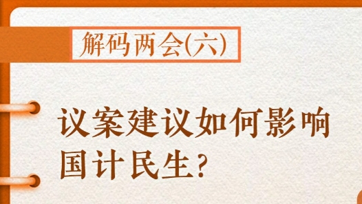 解码两会｜议案建议如何影响国计民生？