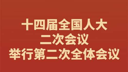 消息｜十四届全国人大二次会议举行第二次全体会议