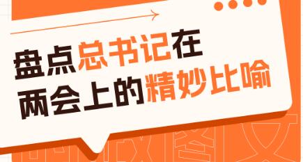 时政图文丨Mark住！盘点总书记在两会上的精妙比喻