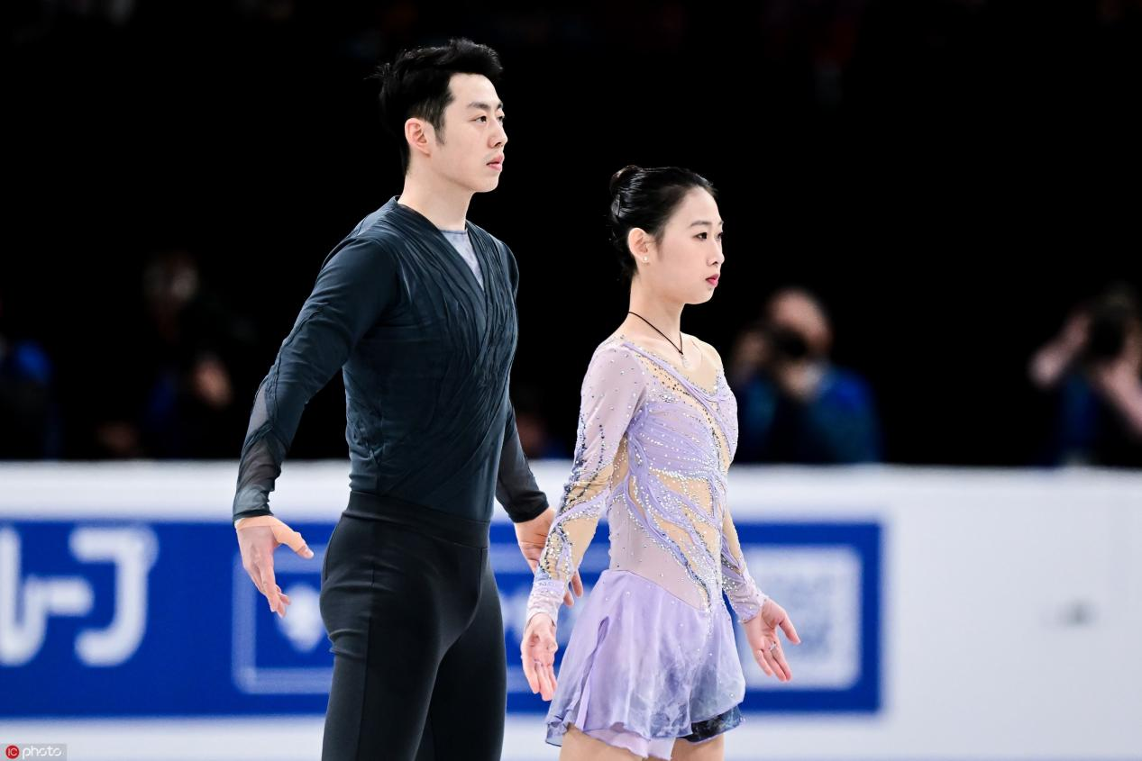 2024蒙特利尔花样滑冰世锦赛双人滑短节目中国组合彭程王磊出战