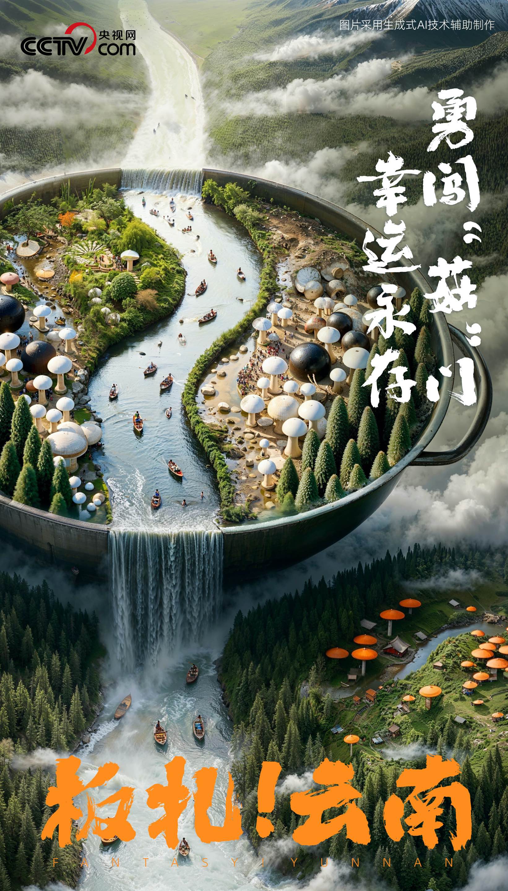 云南 一组海报带你看ai眼中的彩云之南 - 滚动 - 中工网