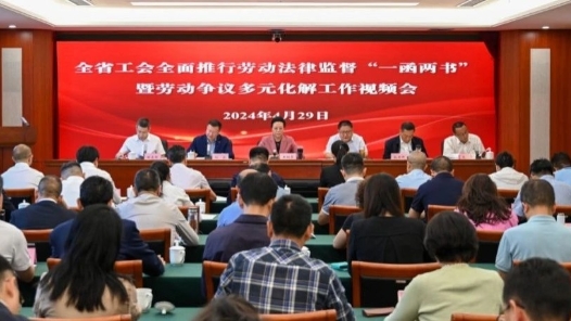 云南省总工会召开全省工会全面推行劳动法律监督“一函两书”暨劳动争议多元化解工作视频会