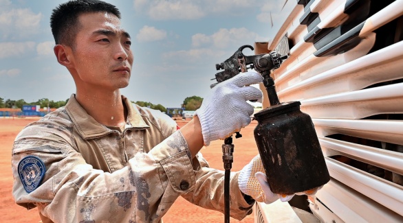 国际劳动节,维和军人在战位