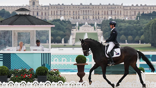 巴黎奥运会高清图集｜马术盛装舞步特别大奖赛在凡尔赛宫举行