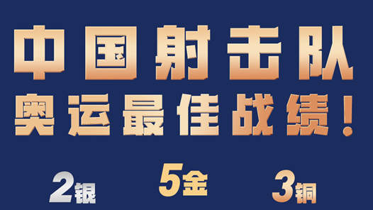 奥运最好成绩！中国射击队射落5金2银3铜 ，稳！