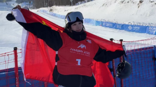 中国队包揽亚冬会自由式滑雪女子坡面障碍技巧奖牌