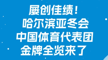 长图｜屡创佳绩！哈尔滨亚冬会中国体育代表团金牌全览来了！