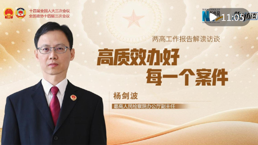 高质效办好每一个案件——最高检办公厅副主任杨剑波解读最高检工作报告