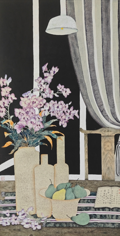 48-董彦君-晋能控股煤业集团-古韵-国画-138X69cm-外框尺寸-186X75.5CM