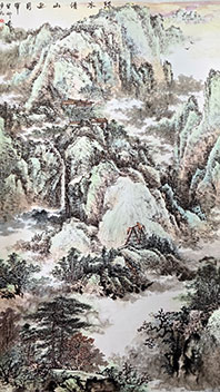 绿水青山迎朝晖