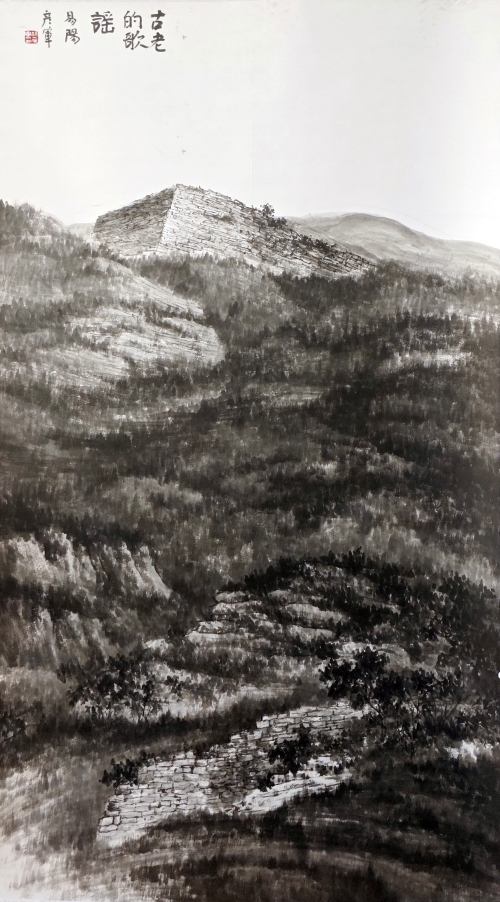 37-胡彦军-冀中能源集团有限责任公司-国画-古老的歌谣-180X90cm(外框233x105)