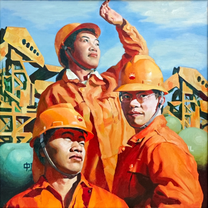 61-傅畅-中国石油天然气集团有限公司-世纪能源-油画-100×100cm-外框尺寸-115x115cm