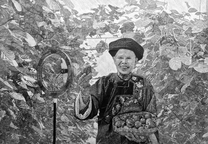 88-赵琳-中国石油化工集团有限公司-版画-山果熟了-71X100cm-外框尺寸115X86cm