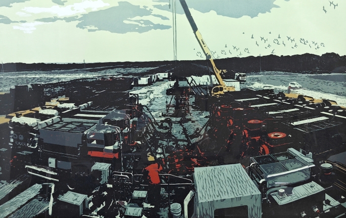 62-王芳-版画-新春序曲--外框尺寸-86X126CM