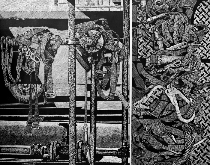 63-王方建-中国石油化工集团有限公司-生命·系-版画-128×100cm-外框尺寸-146x116cm