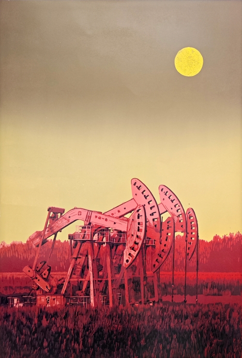 70-吕鸿旭-中国石油天然气集团有限公司-晖-版画-90×61cm-外框尺寸116x85cm