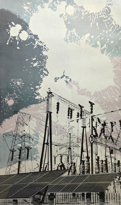 71-刘乃青-版画-蓬勃--外框尺寸-86X126CM