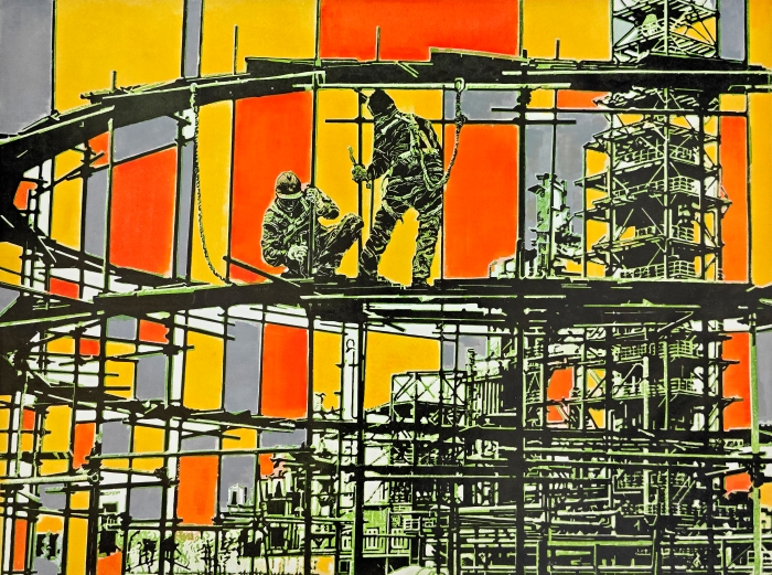 85-张彩云-中国石油化工集团有限公司-筑-版画-90×67cm-外框尺寸180x86cm