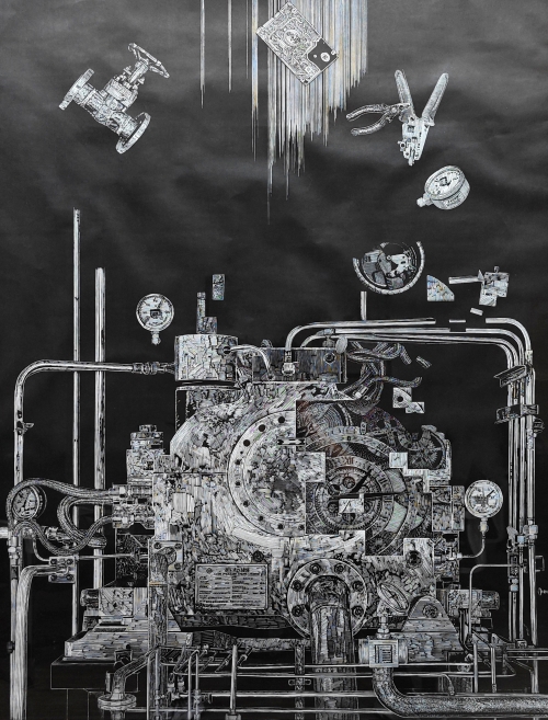 93-董静-版画-精密控制--外框尺寸-106X140CM