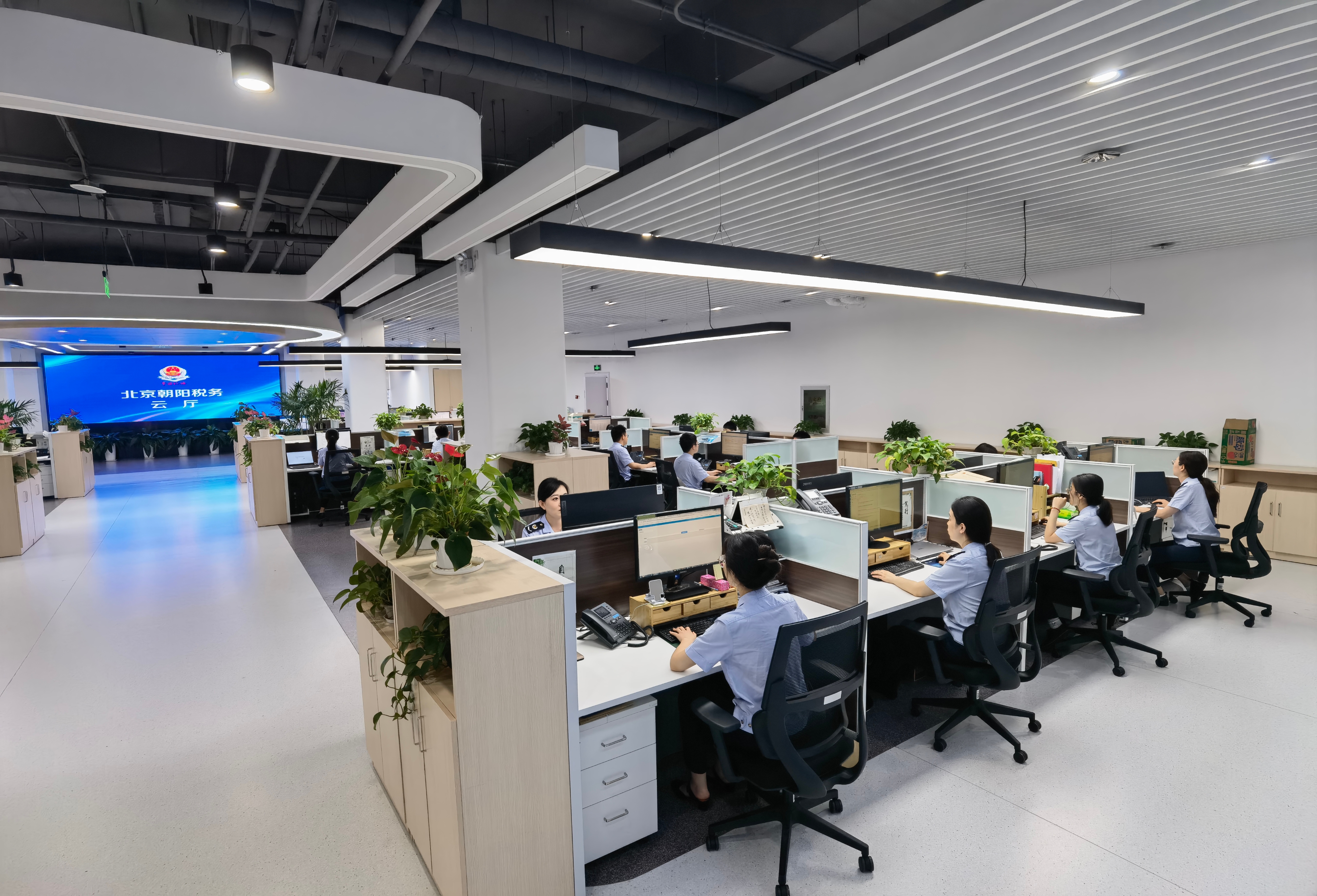 1-北京市首个非接触式办税服务厅-朝阳税务云厅工作场景