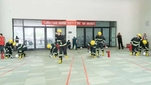 青岛市市北区举办“安全生产月”暨“查保促”“鲁安杯”消防安全技能大赛