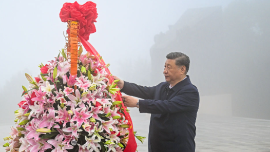 视频丨习近平在山西阳泉市向抗战烈士敬献花篮并参观百团大战纪念馆
