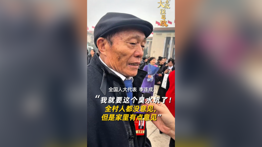 大家说思政丨全国人大代表李连成：“我就要这个臭水坑了！ 全村人都没意见 ，但是家里有点意见”
