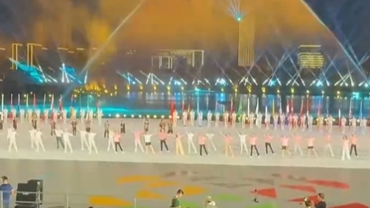 成都世运会开幕式进行最后一次联排