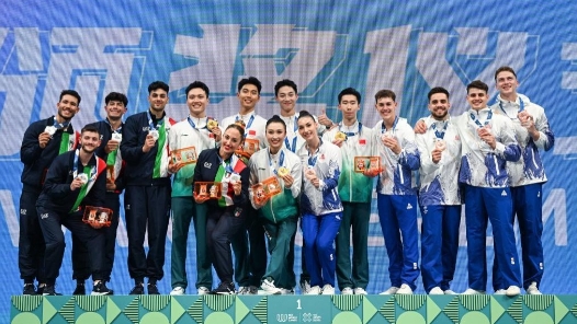 成都世运会丨“00后”当家 健美操五人操中国队夺冠