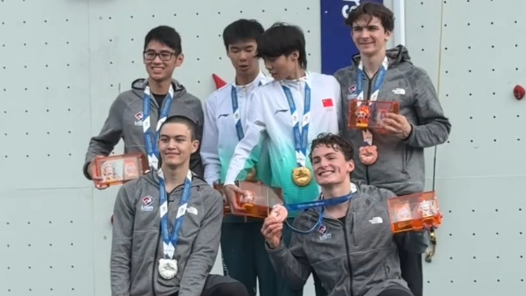 快上加快！攀岩速度接力比赛中国队再添2金1银