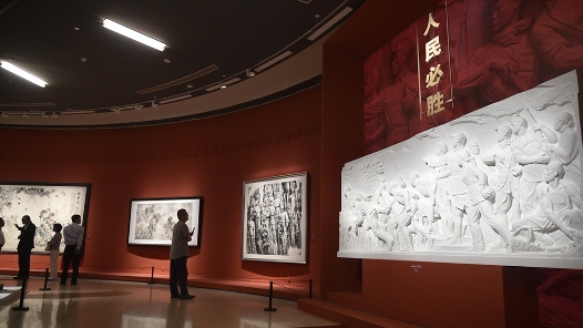 “人民必胜——纪念中国人民抗日战争暨世界反法西斯战争胜利80周年美术作品展”在京开幕