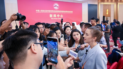 探访抗战胜利80周年纪念活动新闻中心