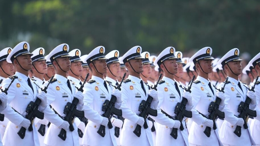 阅兵现场｜海军方队：受阅队伍中平均年龄最小的方（梯）队