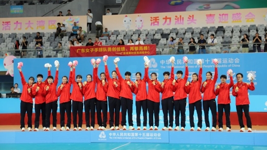 江苏队获得十五运女子手球冠军