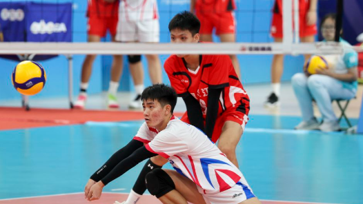 全运会丨排球男子18岁以下组小组赛：山东队胜黑龙江队
