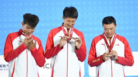 全运会丨沙滩排球——男子决赛：江苏队组合吴佳欣/周朝威夺冠