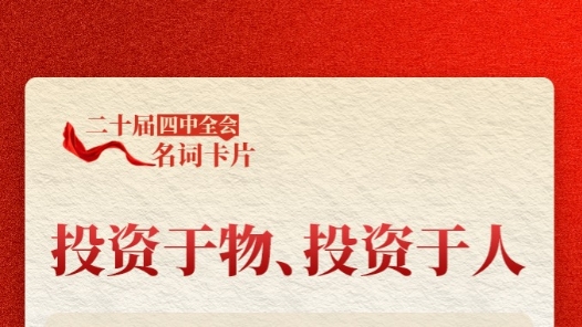 二十届四中全会名词卡片：投资于物、投资于人
