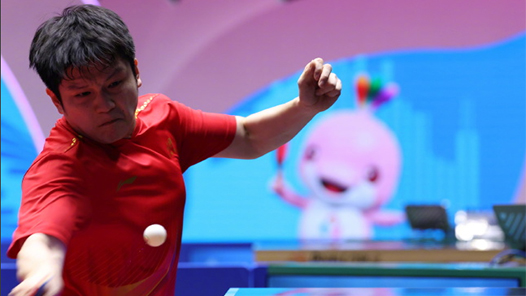 全运会乒乓球男团上海队3比0战胜河南队