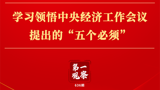 第一观察｜学习领悟中央经济工作会议提出的“五个必须”