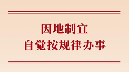 学习手记丨因地制宜，自觉按规律办事