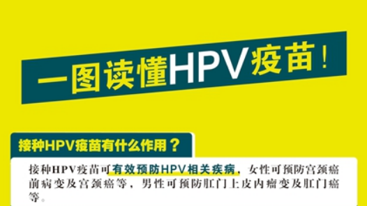 一图读懂HPV疫苗