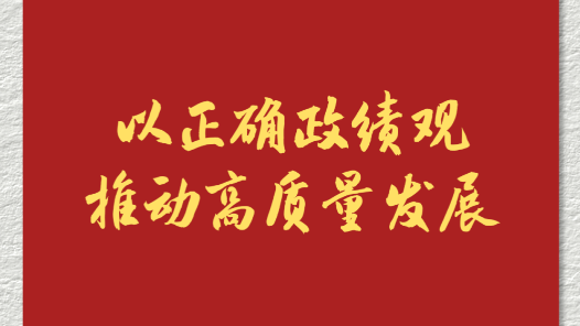 学习新语｜以正确政绩观推动高质量发展