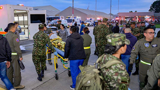 哥伦比亚军机坠毁已造成66人死亡